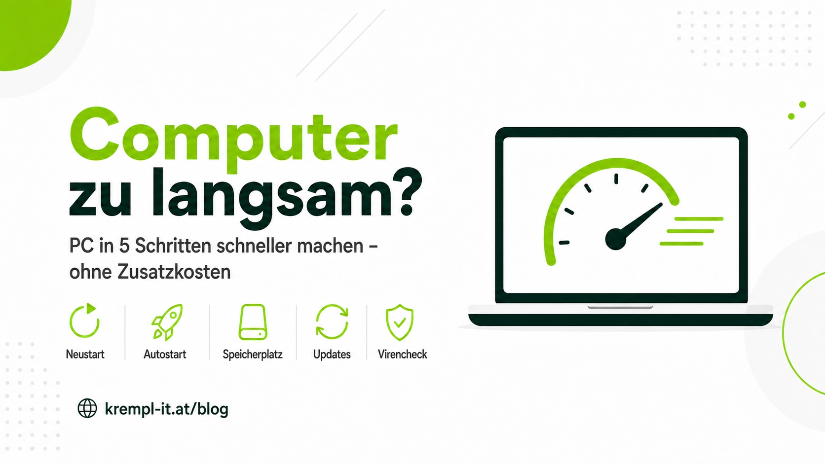 Computer zu langsam? PC schneller machen